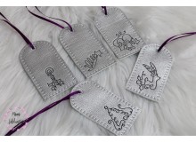 Stickserie ITH - 10 Geschenkanhänger Xmas Tangles 1